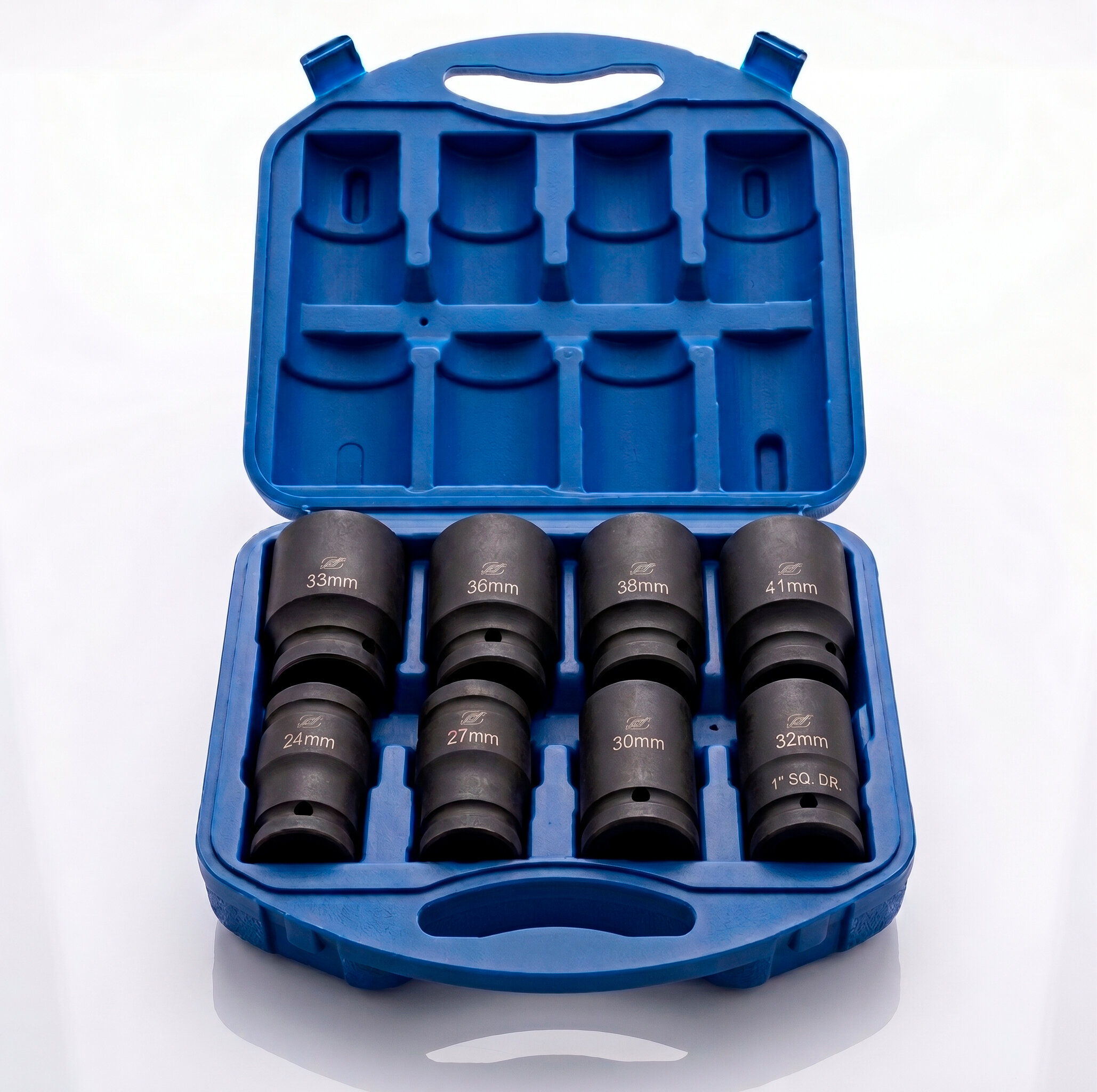 Set de sockets de impacto 1" 8 piezas